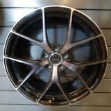 Roue en aluminium usagée Ruffino Gloss Black - Machined Face - Smoked Clear / Dimensions : 20x9 / Boulons : 5x120mm