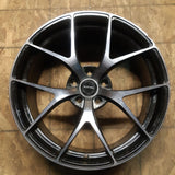 Roue en aluminium usagée Ruffino Gloss Black - Machined Face - Smoked Clear / Dimensions : 20x9 / Boulons : 5x120mm