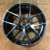 Roue en aluminium usagée Ruffino Gloss Black - Machined Face - Smoked Clear / Dimensions : 20x9 / Boulons : 5x120mm