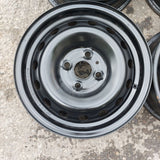 Roue en acier usagée Noir Inc07 / Dimensions : 14x5.5 / Boulons : 4x100mm